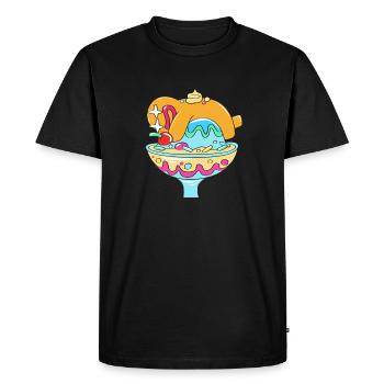 Gingerbread Christmas Gingerbread Man - Men's Premium Organic T-Shirt - black - Front - Nico (187cm)