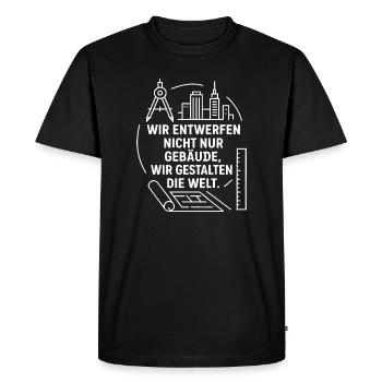 Architecture and design - Men's Premium Organic T-Shirt - black - Front - Nico (187cm)
