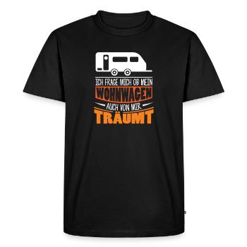 Camper Camping Caravane Dicton - T-shirt Premium bio Homme - noir - Devant - Nico (187cm)
