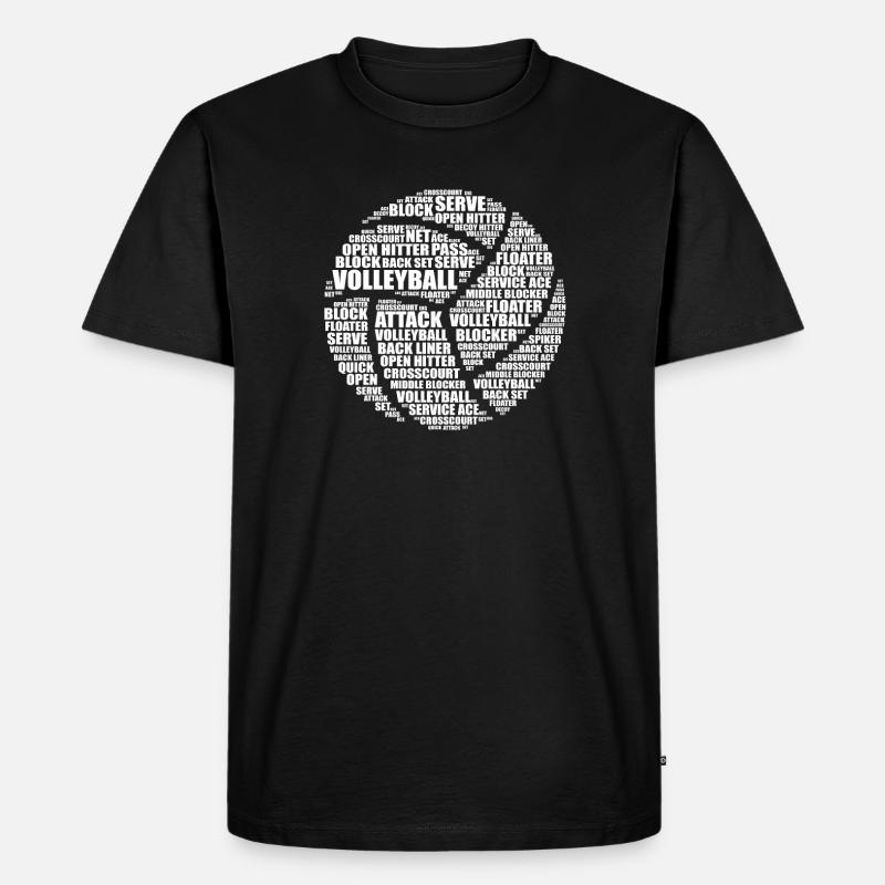 Volleyball Wort Kunst Geschenk - Männer Premium Bio T-Shirt - Schwarz