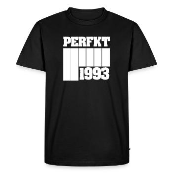 Timeless 1993 retro design - Men's Premium Organic T-Shirt - black - Front - Nico (187cm)