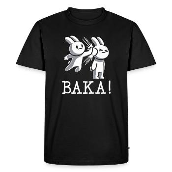 Sortez du contact social inutile Baka Anime - T-shirt Premium bio Homme - noir - Devant - Nico (187cm)