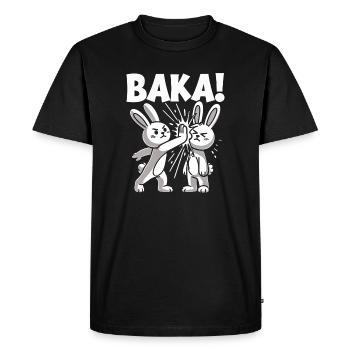 Sortez du contact social inutile Baka Anime - T-shirt Premium bio Homme - noir - Devant - Nico (187cm)