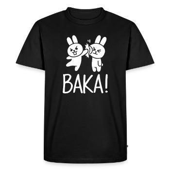 Sortez du contact social inutile Baka Anime - T-shirt Premium bio Homme - noir - Devant - Nico (187cm)