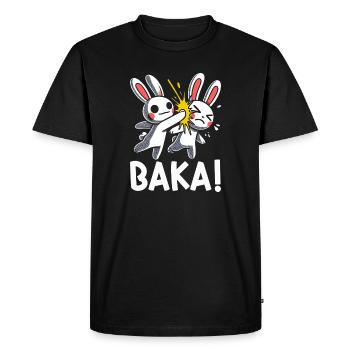 Sortez du contact social inutile Baka Anime - T-shirt Premium bio Homme - noir - Devant - Nico (187cm)