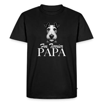 Fox Terrier Dad - Men's Premium Organic T-Shirt - black - Front - Nico (187cm)