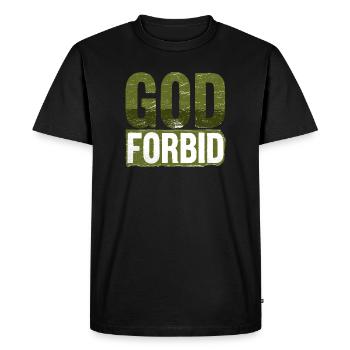 Grunge God Forbid Nigerian Style, African Saying   - Men's Premium Organic T-Shirt - black - Front - Nico (187cm)