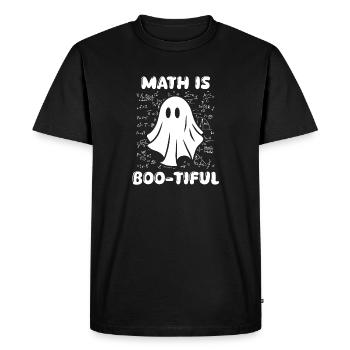 Halloween Math Is Boo-tiful Math Ghost Teacher - Men's Premium Organic T-Shirt - black - Front - Nico (187cm)