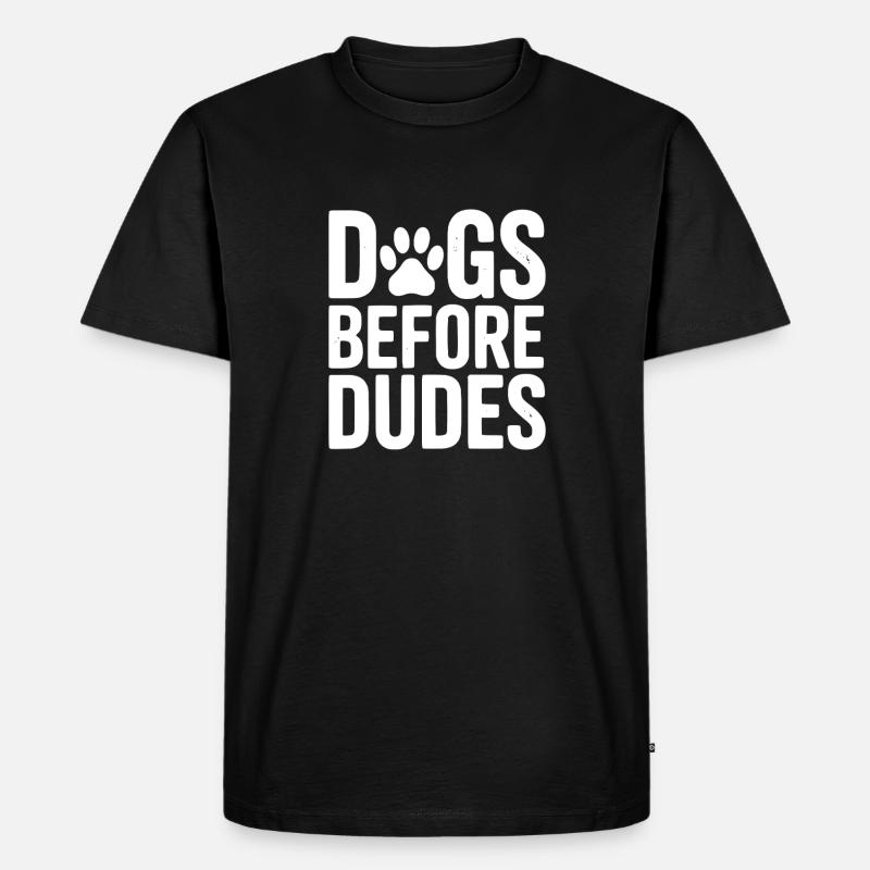 Hunde vor Kerlen - Männer Premium Bio T-Shirt - Schwarz
