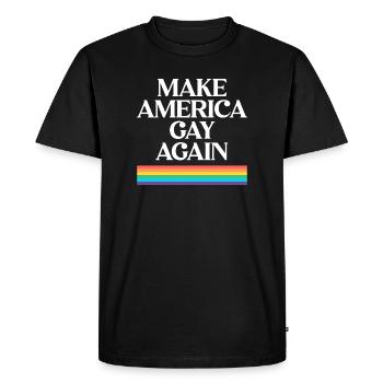 Make America Gay Again - Pride Design - T-shirt Premium bio Homme - noir - Devant - Nico (187cm)