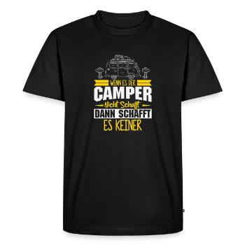 Camper Camping Caravane Dicton - T-shirt Premium bio Homme - noir - Devant - Nico (187cm)