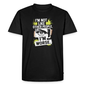 Je ne suis pas comme les autres, je suis pire Frech Gothic - T-shirt Premium bio Homme - noir - Devant - Nico (187cm)
