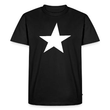 Design simple d’étoile blanche pour les vêtements - T-shirt Premium bio Homme - noir - Devant - Nico (187cm)