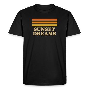 Rêves de coucher de soleil - T-shirt Premium bio Homme - noir - Devant - Nico (187cm)
