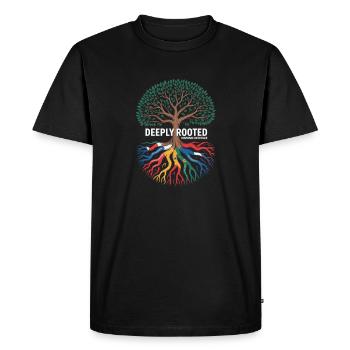 Deeply Rooted Hispanic Heritage Roots - Men's Premium Organic T-Shirt - black - Front - Nico (187cm)