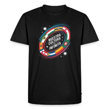 Nuestra Cultura es Infinita Culture Diversité - T-shirt Premium bio Homme - noir - Devant - Nico (187cm)