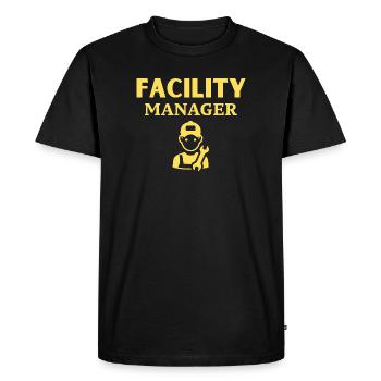 Gestionnaire d’installations - T-shirt Premium bio Homme - noir - Devant - Nico (187cm)