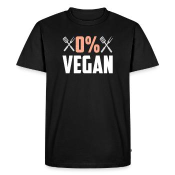 0 percent vegan - Men's Premium Organic T-Shirt - black - Front - Nico (187cm)
