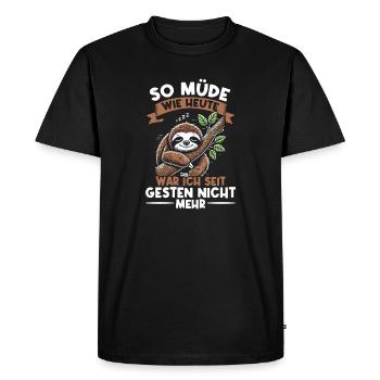 I haven't been as tired as I am today since yesterday - Men's Premium Organic T-Shirt - black - Front - Nico (187cm)