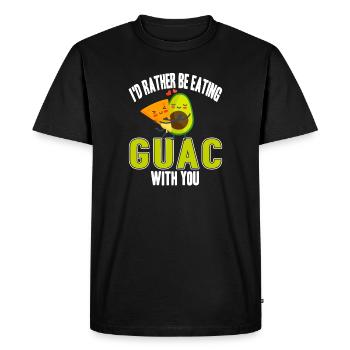 Propulsé par Guacamole Snack Funny Foodie Humour - T-shirt Premium bio Homme - noir - Devant - Nico (187cm)