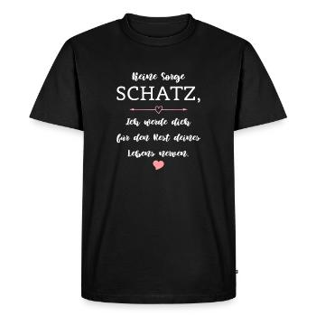 Humour Dire Relation Mariage Partenariat - T-shirt Premium bio Homme - noir - Devant - Nico (187cm)