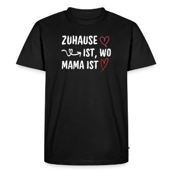 La maison est l’endroit où maman dit la fête des mères - T-shirt Premium bio Homme - noir - Devant - Nico (187cm)