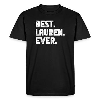 Meilleur cadeau Lauren de tous les temps - T-shirt Premium bio Homme - noir - Devant - Nico (187cm)