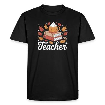 Inspiration pour les enseignants d’automne - T-shirt Premium bio Homme - noir - Devant - Nico (187cm)