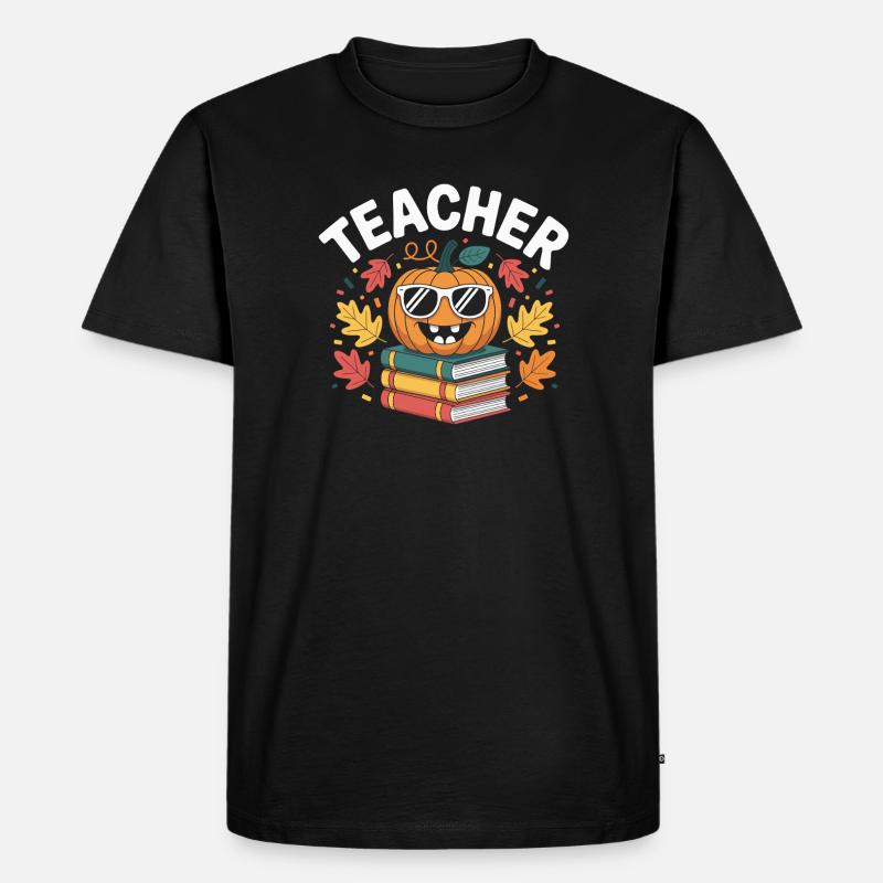 Lehrer Geschenkidee Herbst - Männer Premium Bio T-Shirt - Schwarz