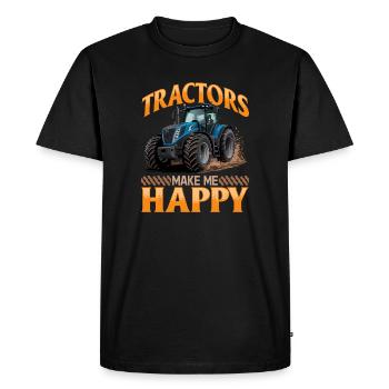 Tractor Kids Farm Lifestyle - Men's Premium Organic T-Shirt - black - Front - Nico (187cm)