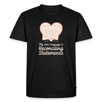 Accounting student cpa in training excel jokes - Men's Premium Organic T-Shirt - black - Front - Nico (187cm)