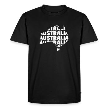 Australia - Australia - Map - Outline - Men's Premium Organic T-Shirt - black - Front - Nico (187cm)