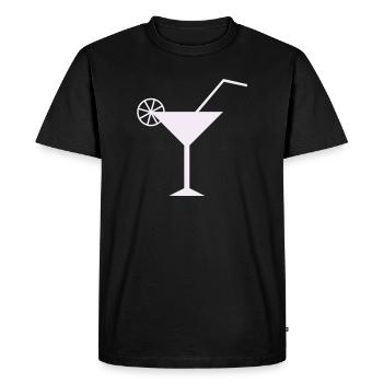 Design élégant de cocktail au citron - T-shirt Premium bio Homme - noir - Devant - Nico (187cm)