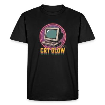 CRT Ordinateur Pop Culture Rétro Jeu vidéo - T-shirt Premium bio Homme - noir - Devant - Nico (187cm)