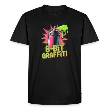 8-bit Graffiti Pop Culture Rétro Jeu vidéo - T-shirt Premium bio Homme - noir - Devant - Nico (187cm)