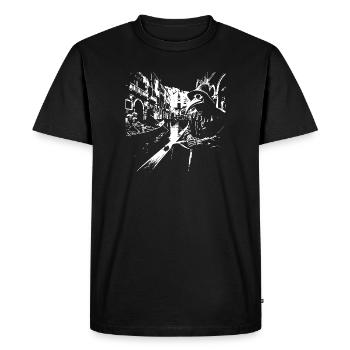 Médecin de la peste vénitien en illustration de masque - T-shirt Premium bio Homme - noir - Devant - Nico (187cm)