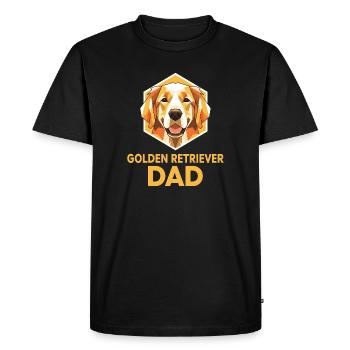 Golden Retriever Dad – Motif for Dog Dads - Men's Premium Organic T-Shirt - black - Front - Nico (187cm)