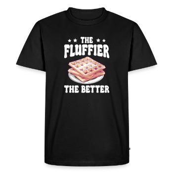 Le moelleux Les meilleures crêpes gaufrées - T-shirt Premium bio Homme - noir - Devant - Nico (187cm)
