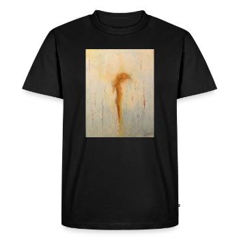 Portrait féminin abstrait - T-shirt Premium bio Homme - noir - Devant - Nico (187cm)