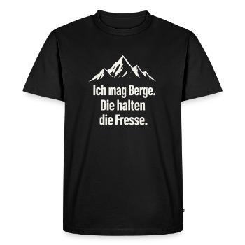 I like mountains saying for hikers - Men's Premium Organic T-Shirt - black - Front - Nico (187cm)
