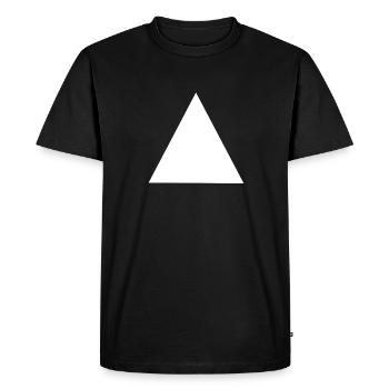 Composition abstraite de triangles géométriques - T-shirt Premium bio Homme - noir - Devant - Nico (187cm)