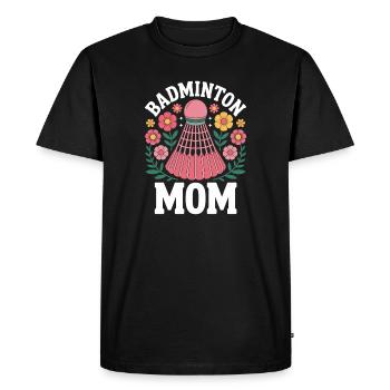 Badminton Saying Mom Funny Badminton Gift - Men's Premium Organic T-Shirt - black - Front - Nico (187cm)