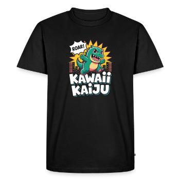 Kawaii Kaiju Pop Culture Esthétique Japonaise - T-shirt Premium bio Homme - noir - Devant - Nico (187cm)