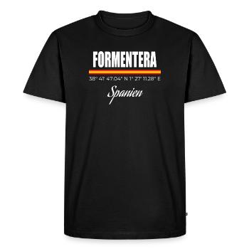 Formentera - T-shirt Premium bio Homme - noir - Devant - Nico (187cm)