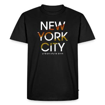 Style urbain dynamique de New York - T-shirt Premium bio Homme - noir - Devant - Nico (187cm)