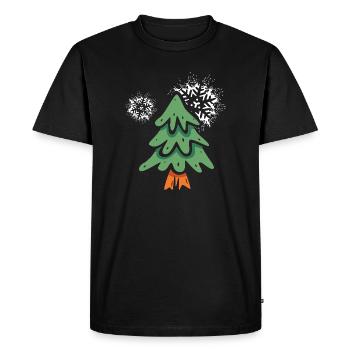 Christmas tree with snowflakes - Men's Premium Organic T-Shirt - black - Front - Nico (187cm)