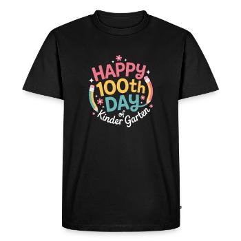 Bonne 100e journée de maternelle - T-shirt Premium bio Homme - noir - Devant - Nico (187cm)
