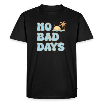 No Bad Days – une ambiance estivale positive - T-shirt Premium bio Homme - noir - Devant - Nico (187cm)
