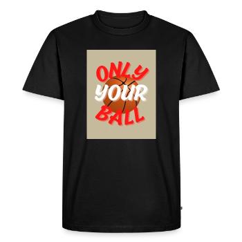 Design de basket-ball unique pour les fans - T-shirt Premium bio Homme - noir - Devant - Nico (187cm)