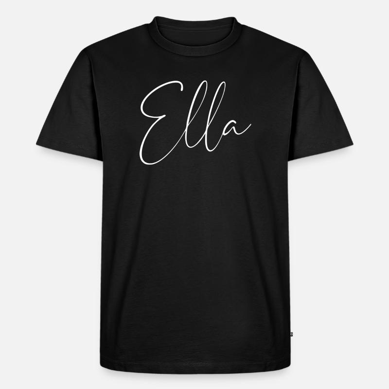 Ella / Conception du nom de l’écriture manuscrite (Blanc) - T-shirt Premium bio Homme - noir